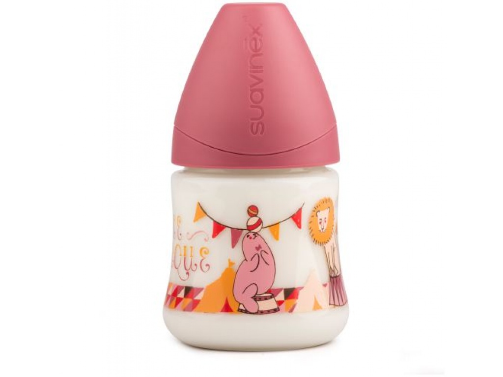 MAMADERA SUAVINEX 150ML ANAT SILIC 0-6M CIRCO ROSA