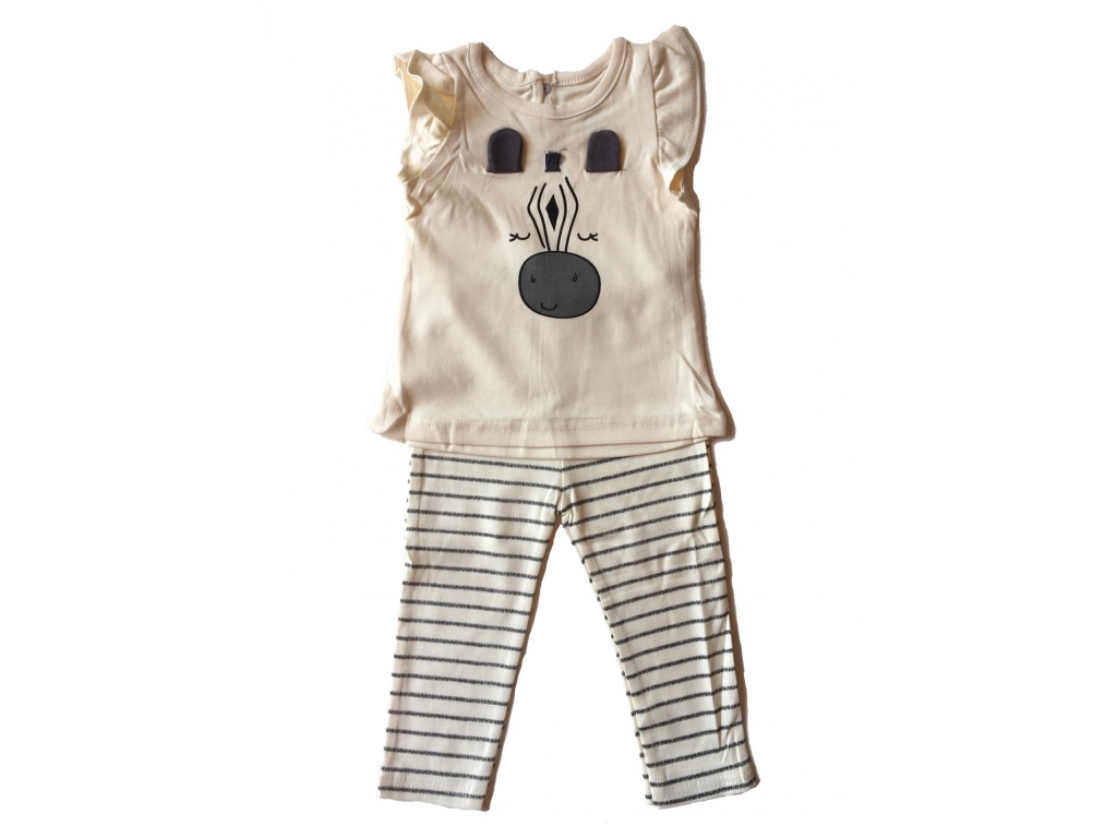 ASHER Y OLIVIA LEGGINGS A RAYAS Y REMERA 9-12M