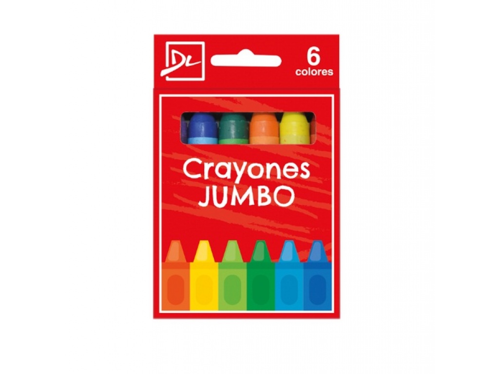 Crayolas Chinas Gruesas Jumbo 6 Colores Dali