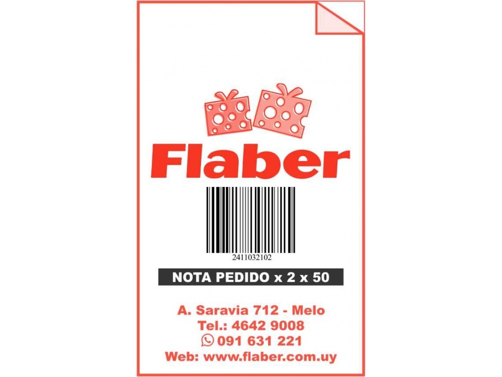 Libreta Nota de Pedido Flaber Duplicada y Numerada