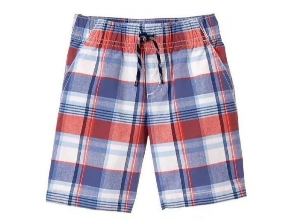 SHORT CUADROS AZUL Y ROJO 5T