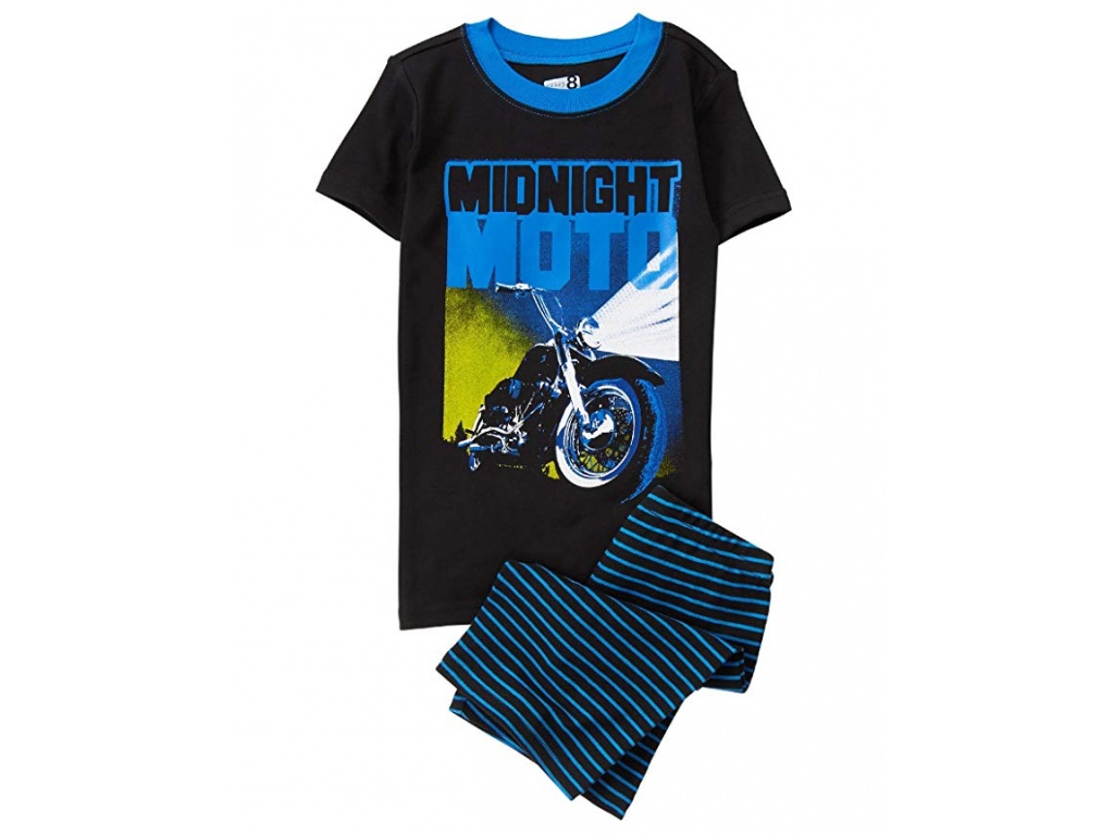 PIJAMA VERANO RAYAS MOTO 5 AOS