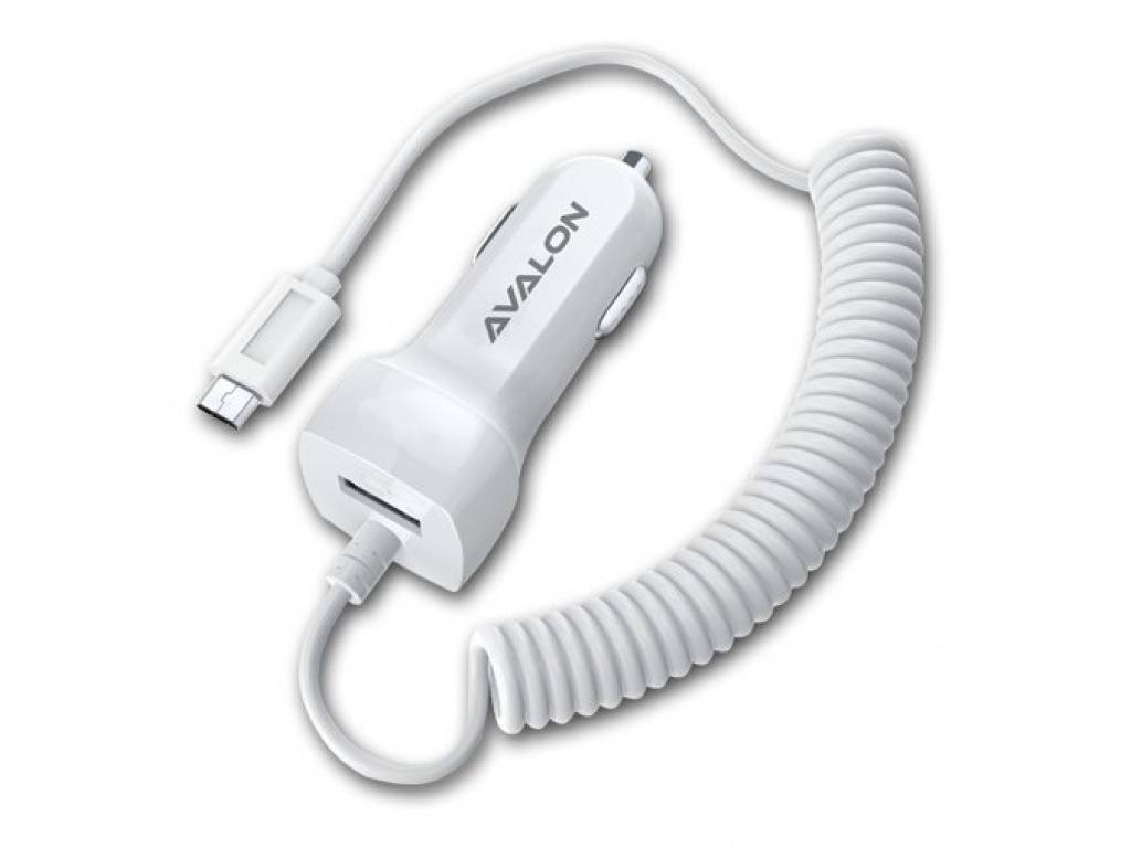 CARGADOR AUTO 2A CON CABLE INTEGRADO Y PUERTO USB