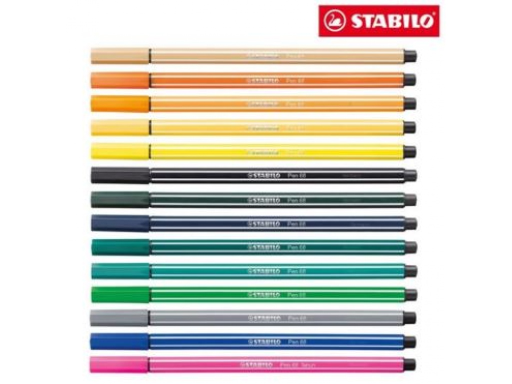 MARCADOR STABILO PEN 68 TRAZO GRUESO VERDE PASTEL