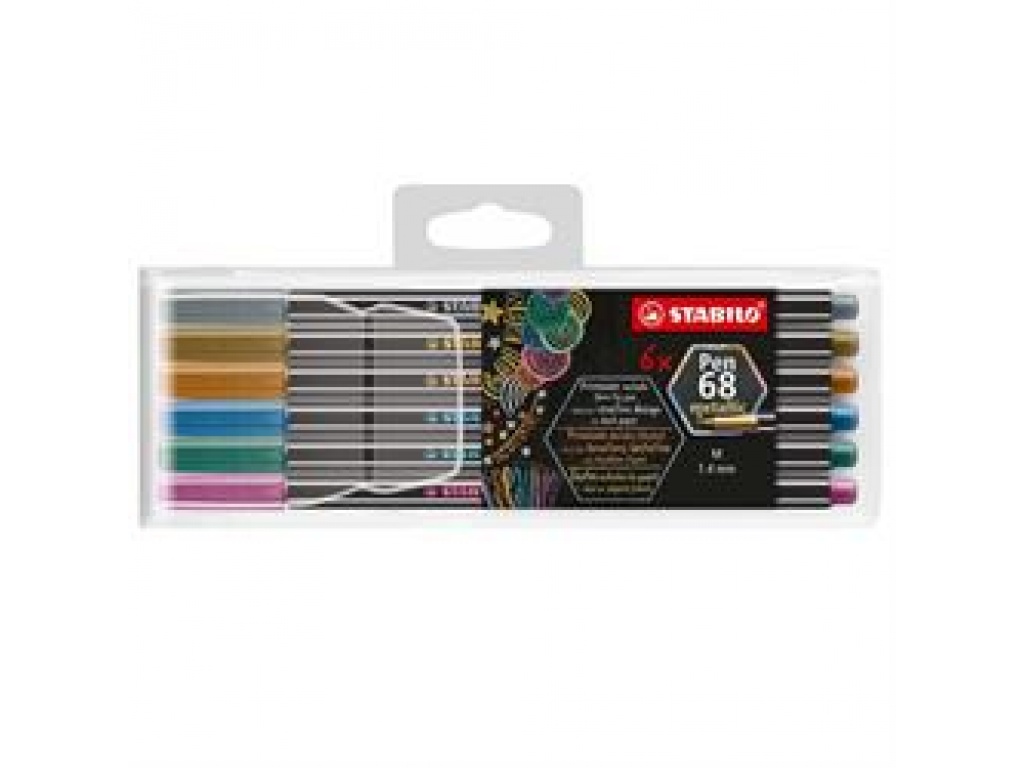 MARCADOR STABILO PEN 68 METALIZADOS X 6