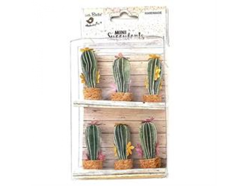 CACTUS CON MACETA X 6 LITTLE BIRDIE