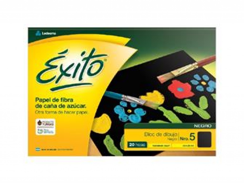 BLOCK DE DIBUJO EXITO NEGRO N5 120G 20 HOJAS