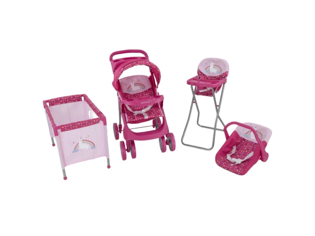 COCHE MUECA COCHE 4 PIEZAS 4024 BEBESIT ROSA