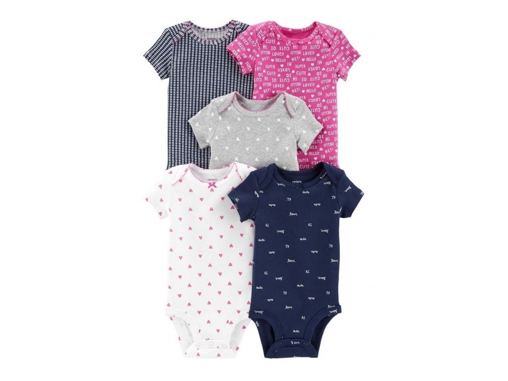 PACK 5 BODYS CARTERS 126H565 18M