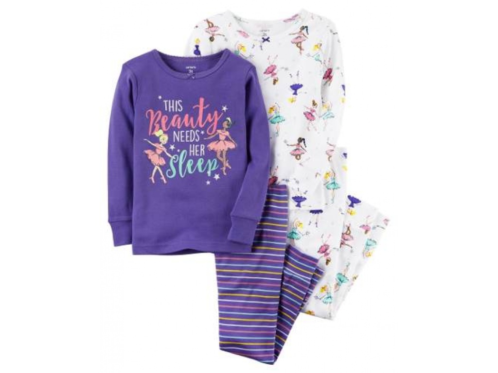 PACK X2 PIJAMAS CARTERS ALGODON BAILARINAS 2T