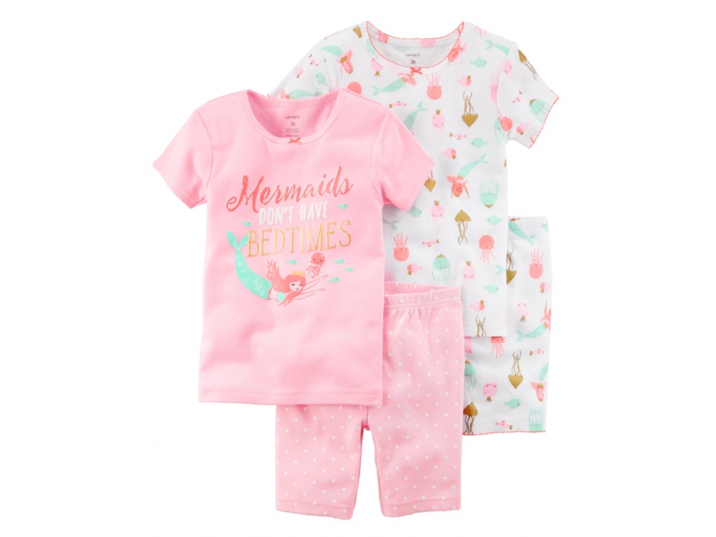 PACK X2 PIJAMAS CARTERS ALGODON VERANO SIRENA 2T