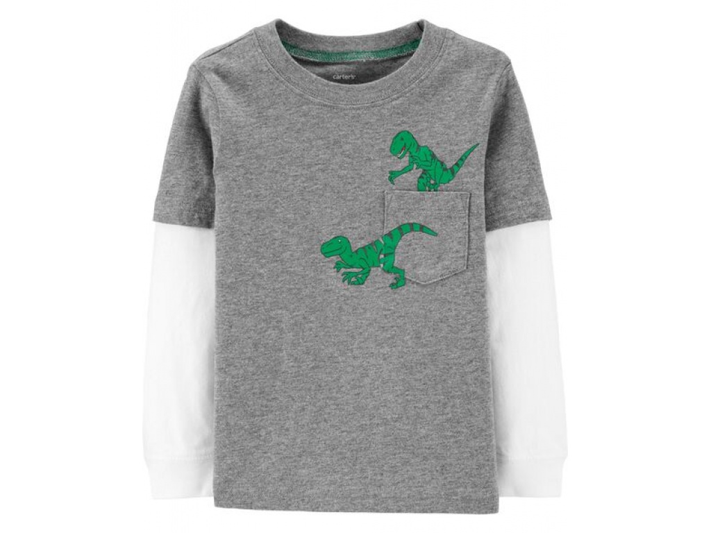 REMERA CARTERS ML BRILLA OSCURIDAD DINO  2T