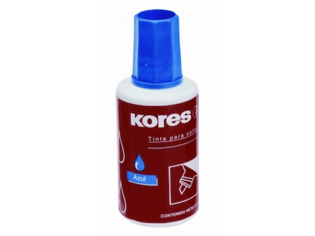 TINTA KORES PARA ALMOHADILLA FRASCO DE 28 ML AZUL