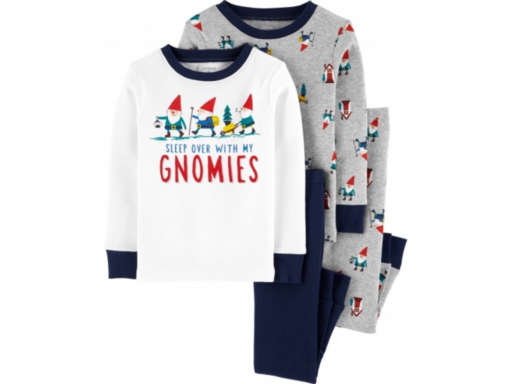 PACK X2 PIJAMAS CARTERS ALGODON GNOMOS 12M