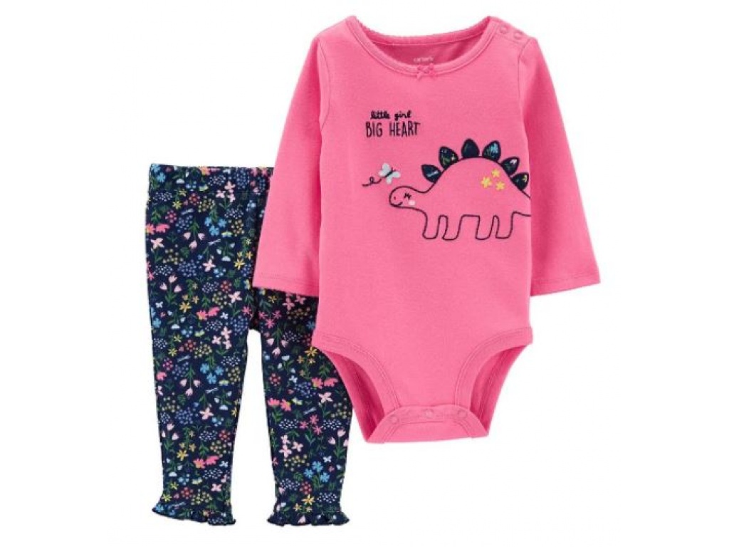 CONJUNTO CARTERS BODY Y PANTALON DINO HEART 12M