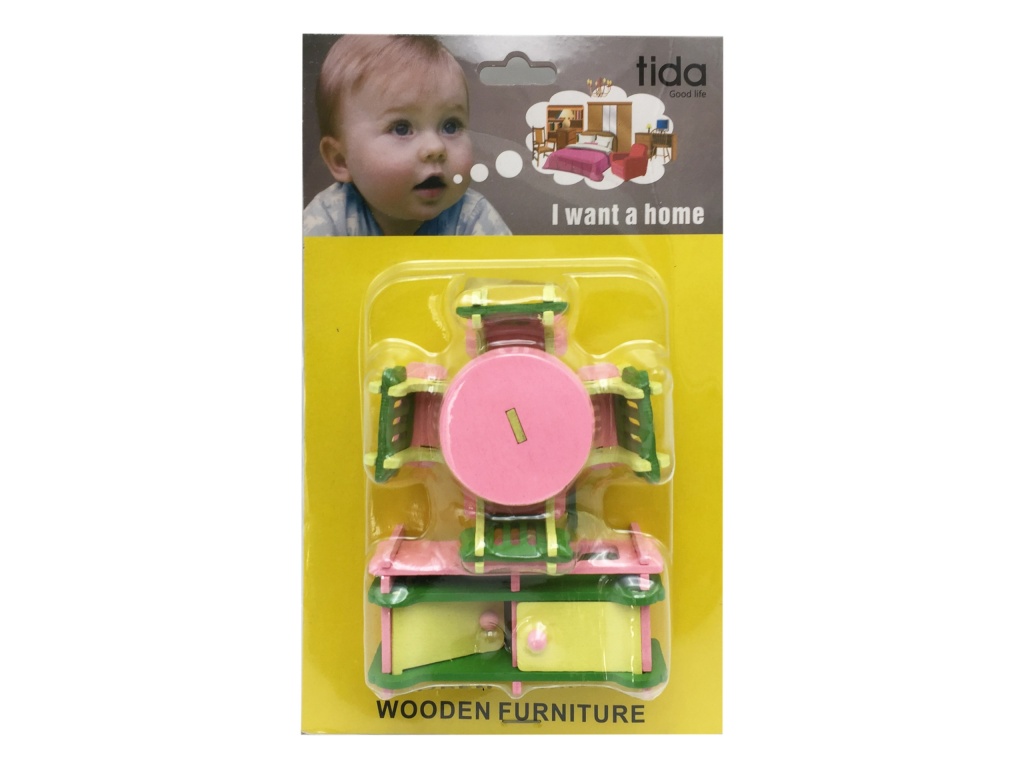MUEBLES PARA MUECA MADERA COMEDOR