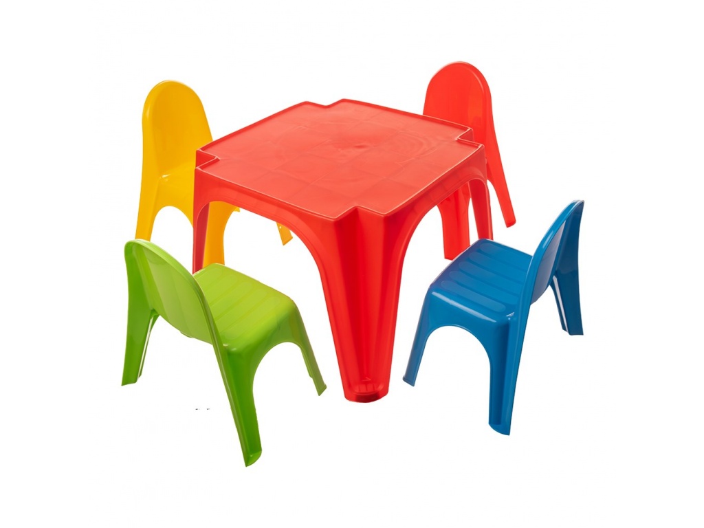 MESA Y 4 SILLAS STARPLAY  DE PLASTICO OFERTA CONTADO LISTA 2
