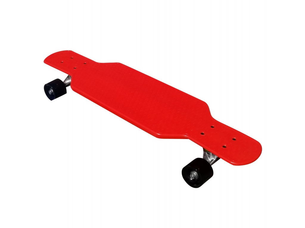 PATINETA LONGBOARD DE PLASTICO ROJO