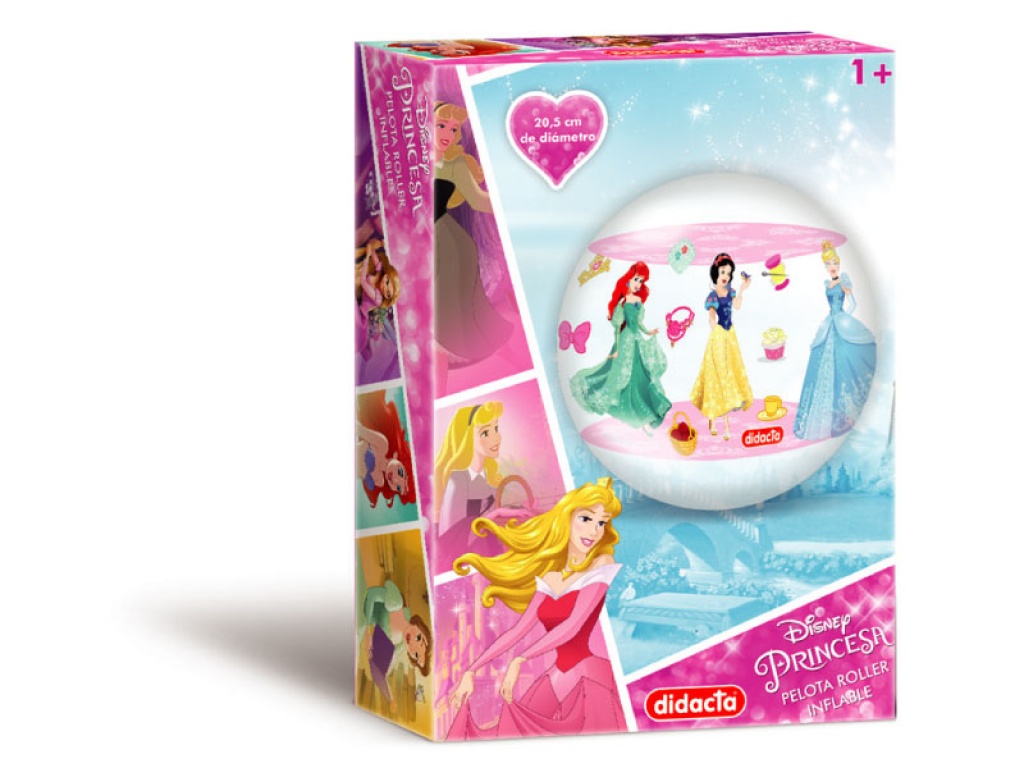 DIDACTA PELOTA ROLLER INFLABLE CON SONIDO PRINCESAS