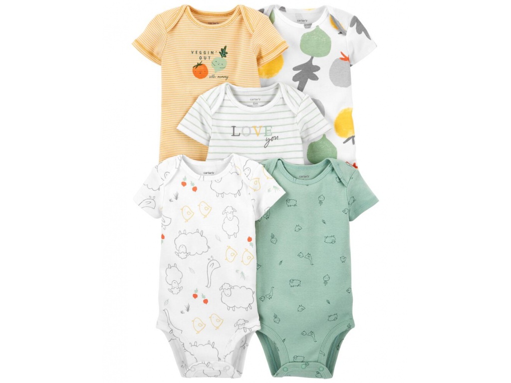 SET X 5 PC BODY ESTAMPADOS BEBE