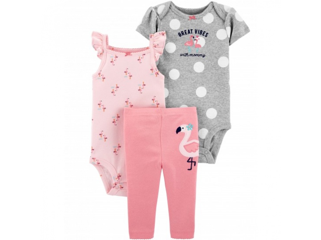 PACK X 3 PC - PANTALON Y BODYS MC BEBE