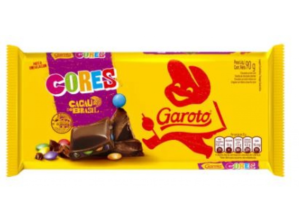 BARRA CHOCOLATE GAROTO COLORES