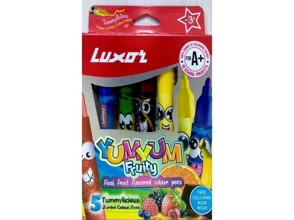 MARCADORES LUXOR CON AROMA X 5 COLORES   3540