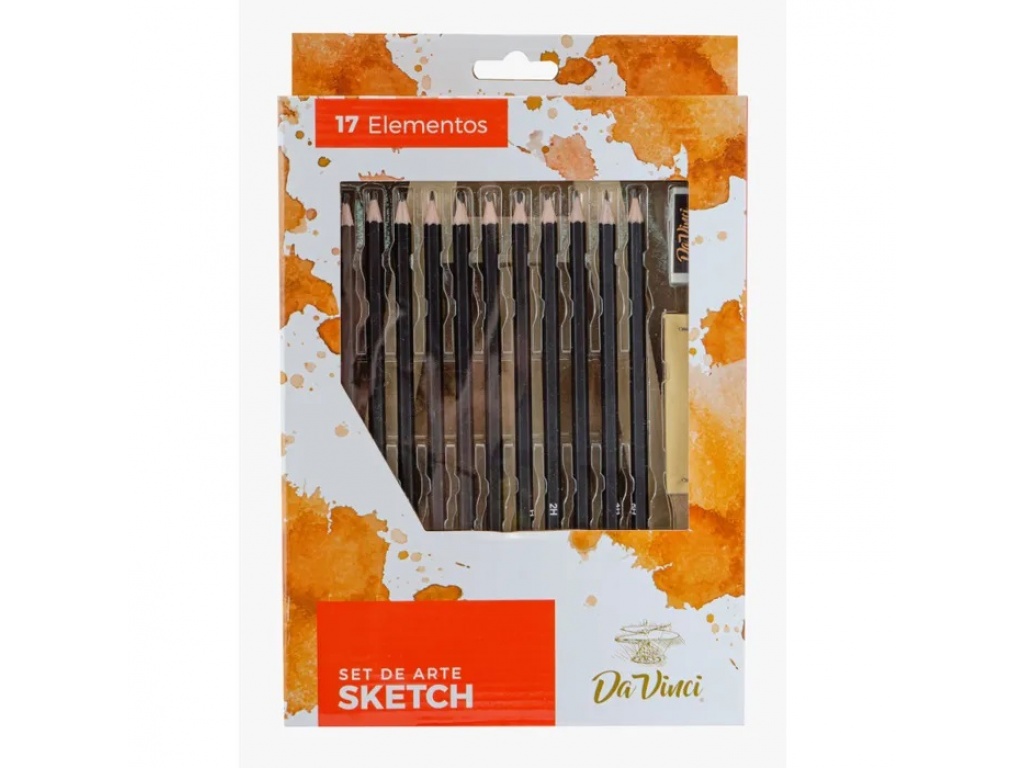 SET ARTE DAVINCI SKETCH 17 PCS