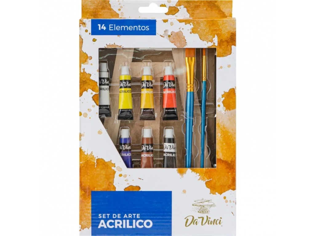 SET ARTE DAVINCI ACRILICO 14 P