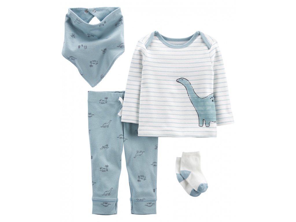 SET PANTALON DINOSAURIOS ALGODON BEBE CARTERS NB