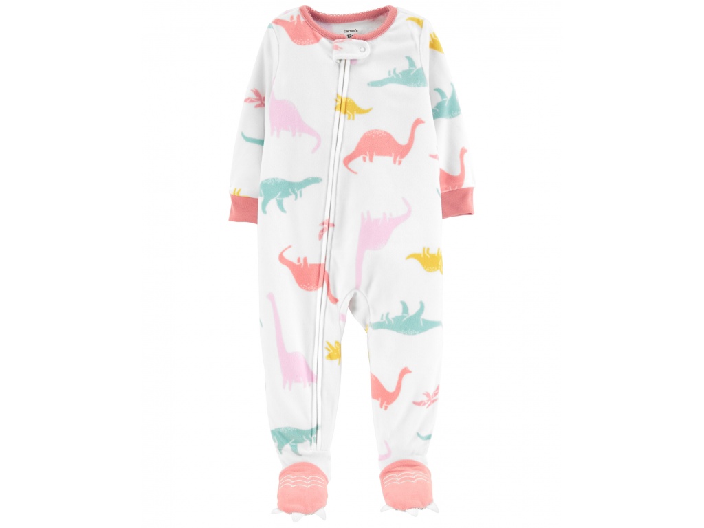 PIJAMA 1PC CON PIE MICROPOLAR DINOSAURIOS CARTERS 2T