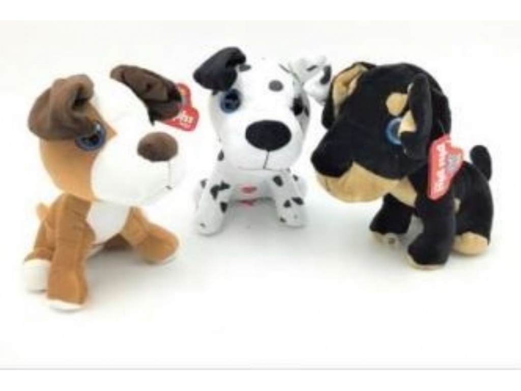 PELUCHE PERRO OJOS SALTONES CON SONIDO PHI PHI