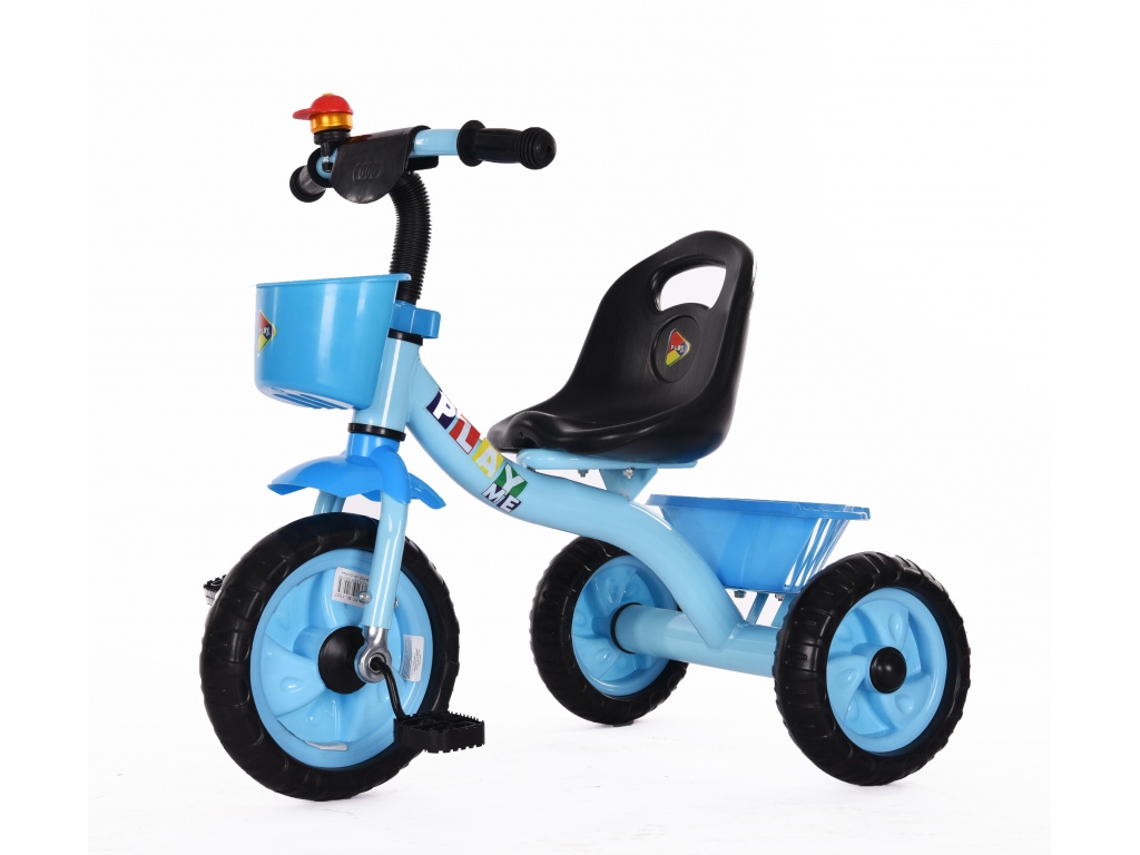 TRICICLO A PEDAL CON CANASTO PLAYME ML-1007-AZUL