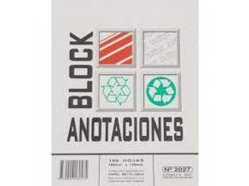 BLOCK ANOTACIONES 130X190   100 HOJAS