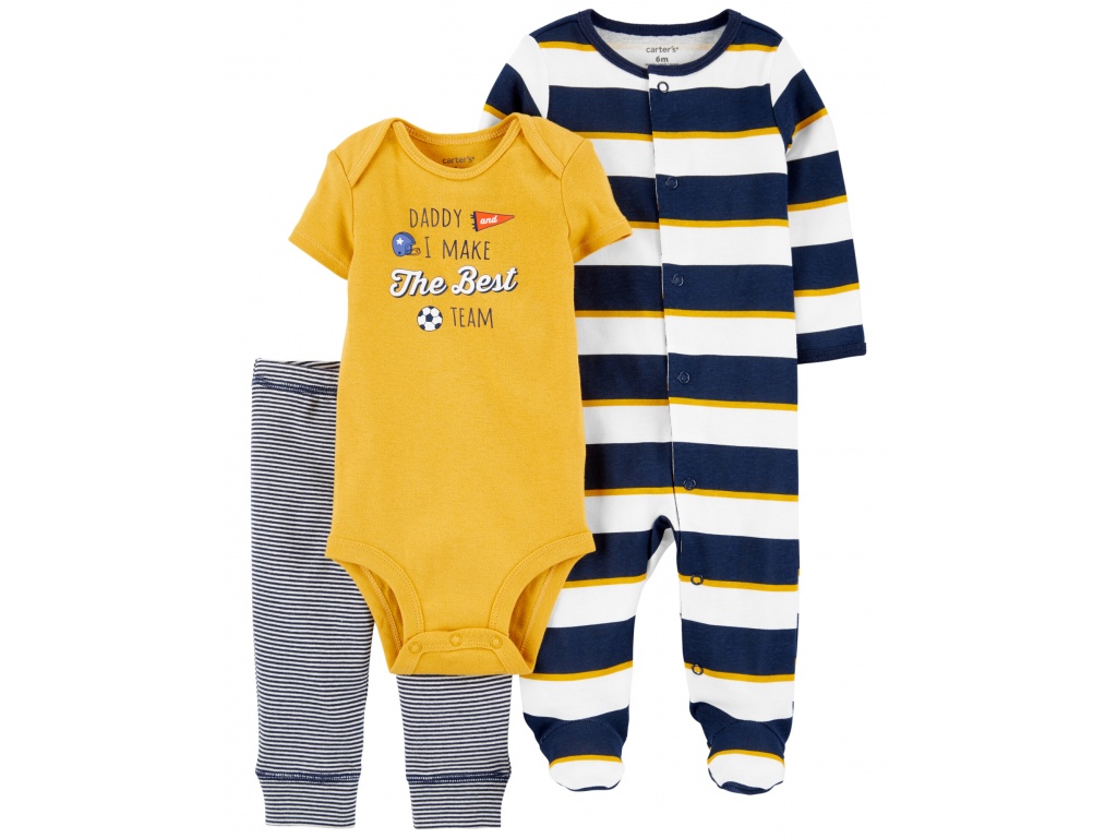 SET 3PC PANTALON FUTBOL ALGODON NIO CARTERS 3M