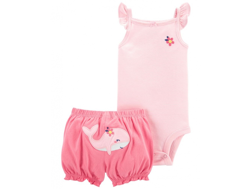 SET 2PC ALGODON BALLENA BEBE CARTERS NB