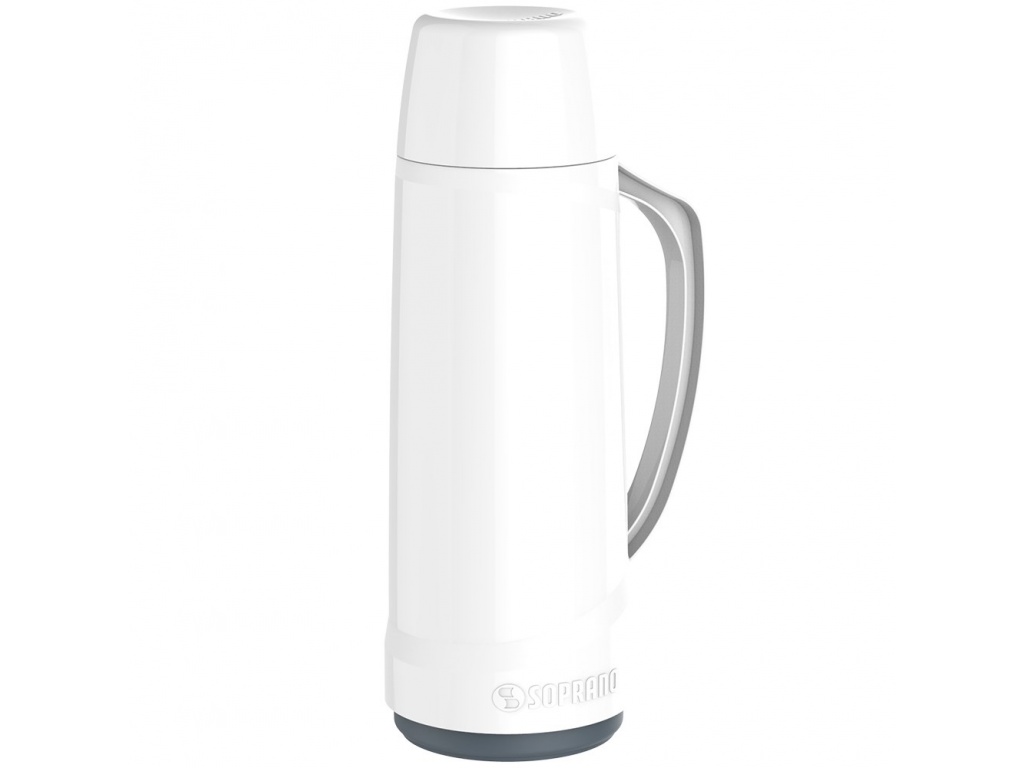 TERMO 1L VIDRIO CRISTAL BLANCO SOPRANO