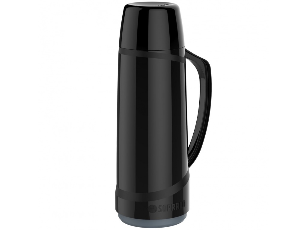 TERMO 1L VIDRIO CRISTAL NEGRO SOPRANO