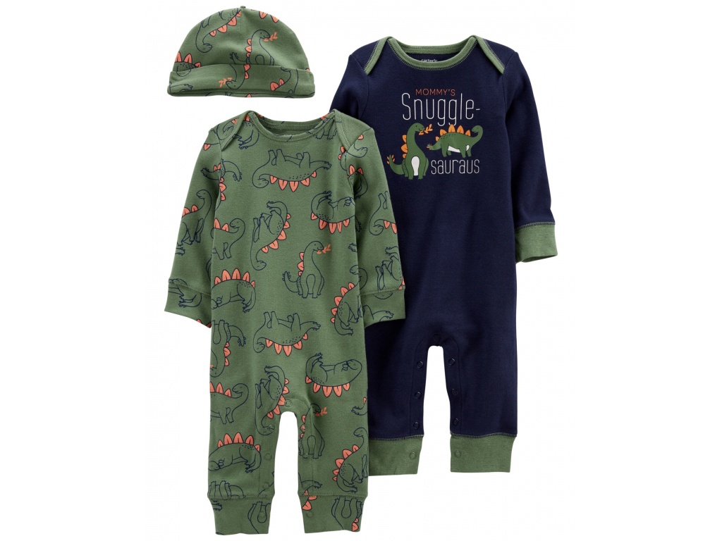 SET DE 2 PIJAMA DE ALGODON DINOS CARTERS NB