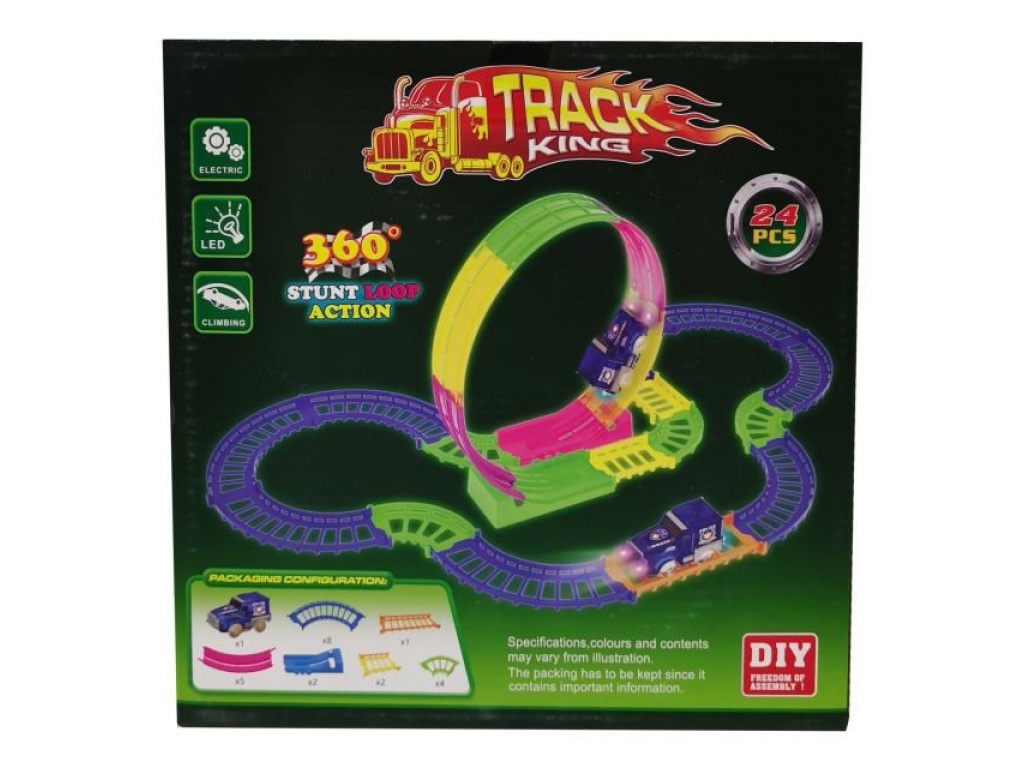 PISTA FLEXIBLE FLUO 24 PZAS EN CAJA