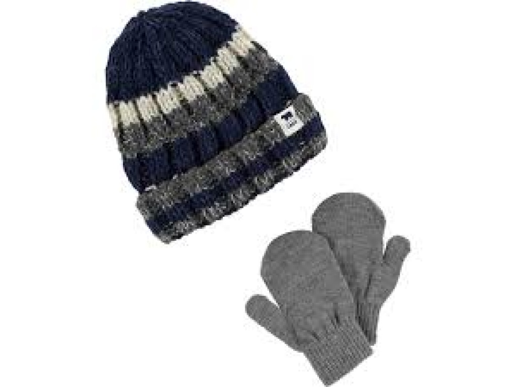 GORRO lana carters y GUANTES GRIS NIO CARTERS TALLE 12-24M