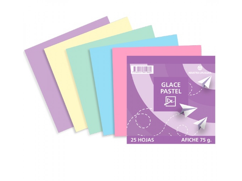 PAPEL GLACE PASTEL 25 HOJA 75 GS