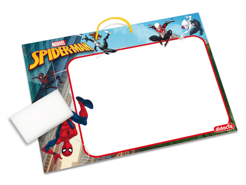 DIDACTA PIZARRA DOBLE FAZ EN MADERA SPIDERMAN