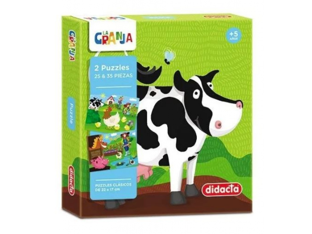 DIDACTA 2 PUZZLES LA GRANJA DE 25 X 35 PCS.