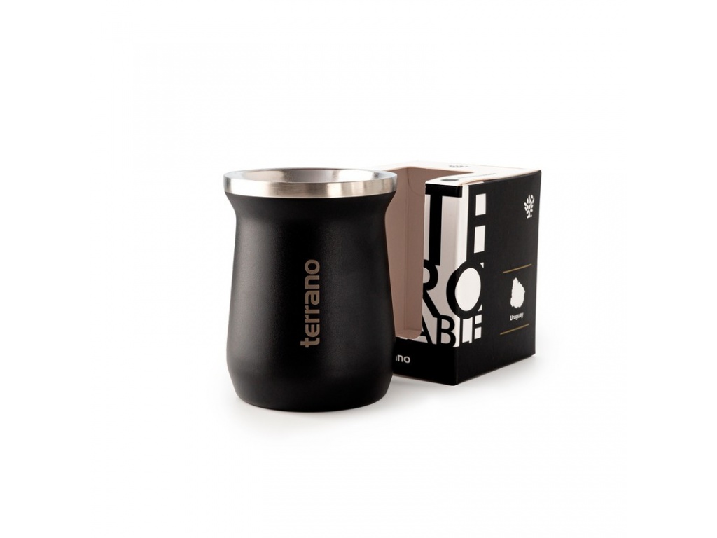 MATE ACERO INOX TRADICIONAL NEGRO OPACO TERRANO