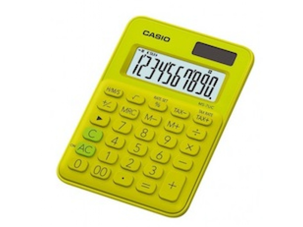 CALCULADORA CASIO MS-7UC  MY STYLE AMARILLO