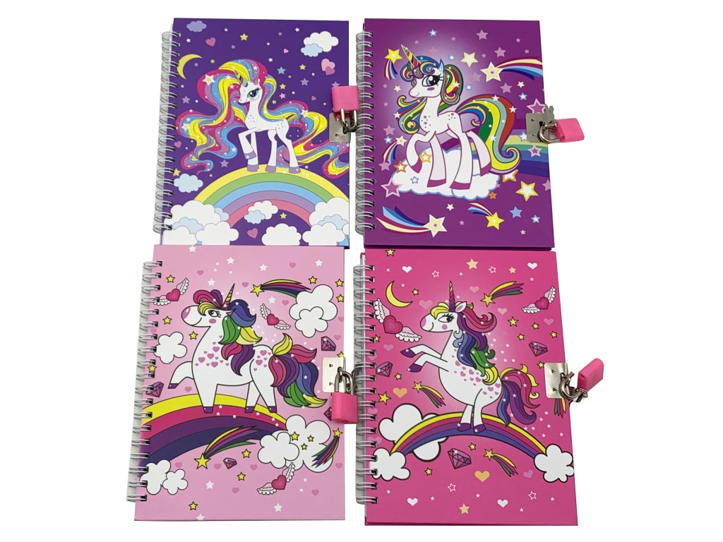 DIARIO INTIMO CON CANDADO UNICORNIOS
