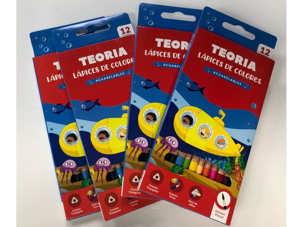 Lapices de Color Acuarelables Teora+ X12