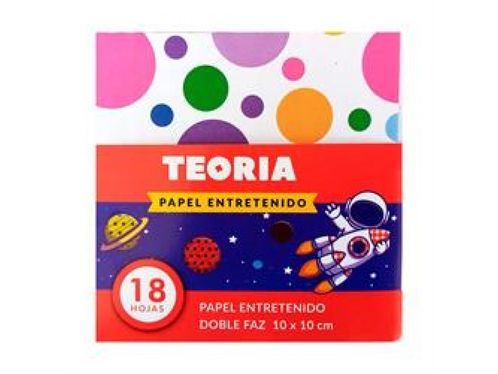 PAPEL GLACE ENTRETENIDO 10X10 CM 18 HOJAS DOBLE FAZ