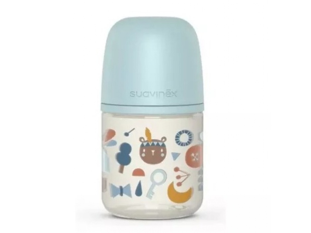 MAMADERA VIDRIO SUAVINEX 150ML SX PRO 0-3M FOREST CELESTE